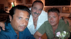Francesco Schettino, Vicnenzo Cesaro e Riccardo del Ristorante "Lucullo" a Sorrento - foto ViC
